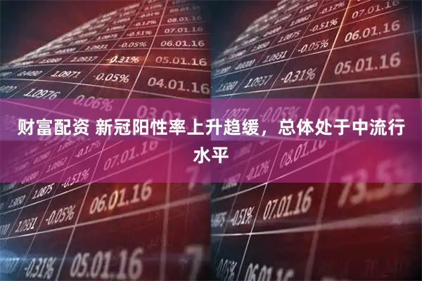 财富配资 新冠阳性率上升趋缓，总体处于中流行水平